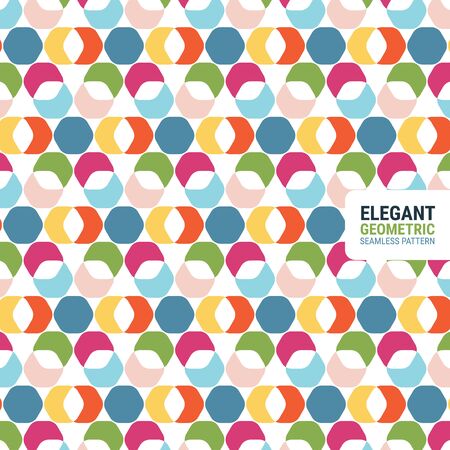 Elegant geometric seamless pattern. This is a simple vector illustration with harmonious blend of retro and modern styles. The color can be changed if needed.のイラスト素材