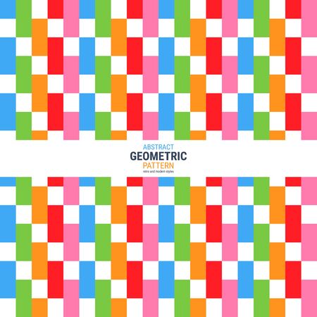 Abstract geometric pattern. A seamless vector background. This is a simple vector illustration with harmonious blend of retro and modern styles. The color can be changed if needed.のイラスト素材