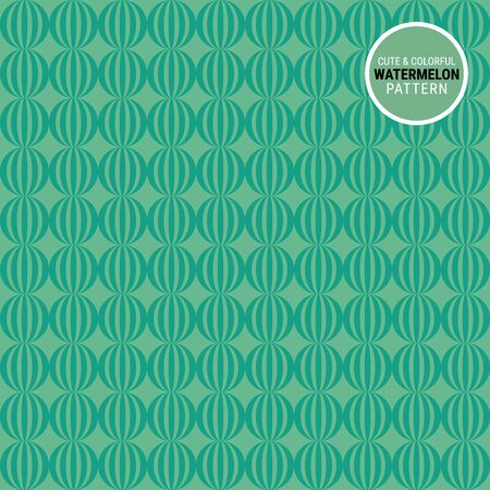 Cute and colorful watermelon pattern. A seamless vector background. This is a simple vector illustration with harmonious blend of retro and modern styles.のイラスト素材