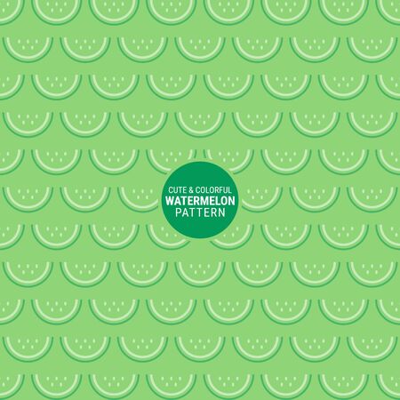 Cute and colorful watermelon pattern. A seamless vector background. This is a simple vector illustration with harmonious blend of retro and modern styles.のイラスト素材