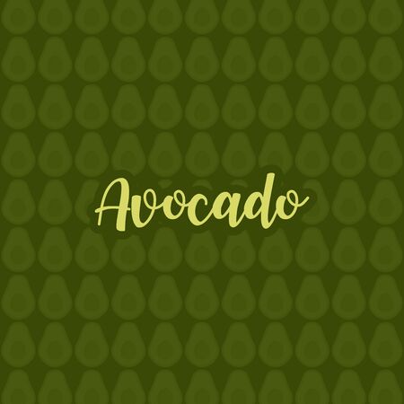 Cute and colorful avocado pattern. A seamless vector background. This is a simple vector illustration with harmonious blend of retro and modern styles.   vector.のイラスト素材