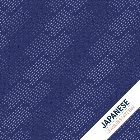 Japanese Sashiko Seamless pattern. This is a simple vector illustration with harmonious blend of retro and modern styles. The color can be changed if needed.のイラスト素材