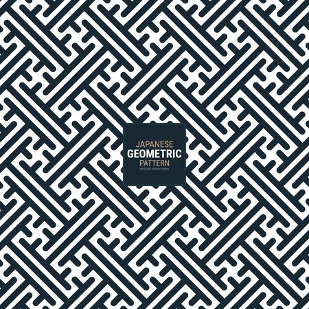 Traditional Japanese geometric pattern. This is a simple vector illustration with harmonious blend of retro and modern styles. The color can be changed if needed. Eps10 vector.のイラスト素材