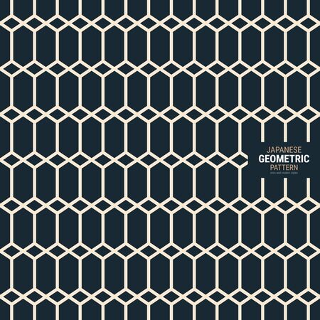 Traditional Japanese geometric pattern. This is a simple vector illustration with harmonious blend of retro and modern styles. The color can be changed if needed. Eps10 vector.のイラスト素材