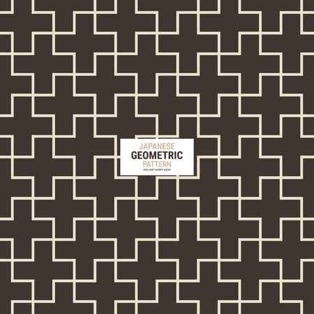 Traditional Japanese geometric pattern. This is a simple vector illustration with harmonious blend of retro and modern styles. The color can be changed if needed. Eps10 vector.のイラスト素材