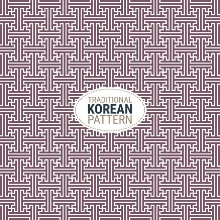 Traditional Korean pattern. This is a simple vector illustration with harmonious blend of retro and modern styles. The color can be changed if needed.  vector.のイラスト素材