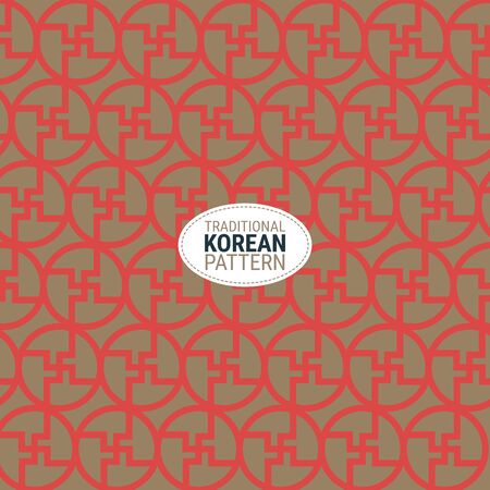 Traditional Korean pattern. This is a simple vector illustration with harmonious blend of retro and modern styles. The color can be changed if needed. Eps10 vector.のイラスト素材