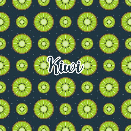 Cute and colorful kiwi pattern. A seamless vector background. This is a simple vector illustration with harmonious blend of retro and modern styles. vector.のイラスト素材