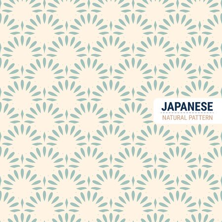 Traditional Japanese natural pattern. This is a simple vector illustration with harmonious blend of retro and modern styles. The color can be changed if needed. Eps10 vector.のイラスト素材