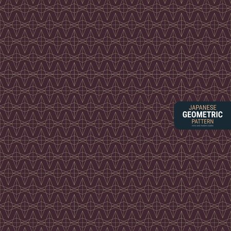 Traditional Japanese geometric pattern. This is a simple vector illustration with harmonious blend of retro and modern styles. The color can be changed if needed. Eps10 vector.のイラスト素材