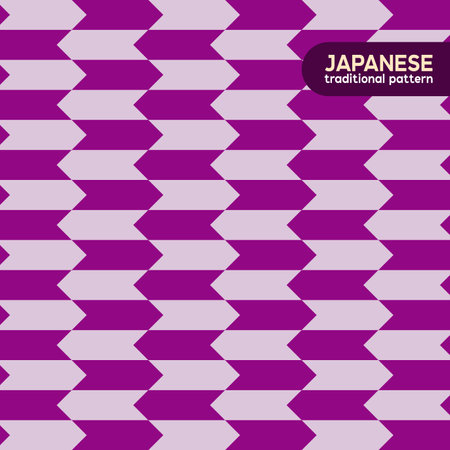 Traditional Japanese pattern. This is a simple vector illustration with harmonious blend of retro and modern styles. The color can be changed if needed.のイラスト素材