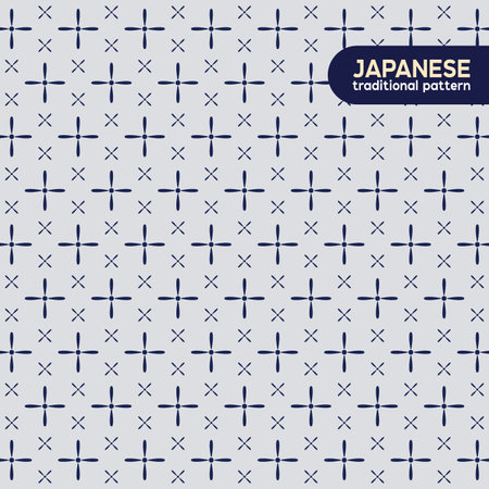 Traditional Japanese pattern. This is a simple vector illustration with harmonious blend of retro and modern styles. The color can be changed if needed.のイラスト素材