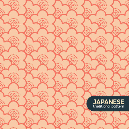 Traditional Japanese pattern. This is a simple vector illustration with harmonious blend of retro and modern styles. The color can be changed if needed. Eps10 vector.のイラスト素材