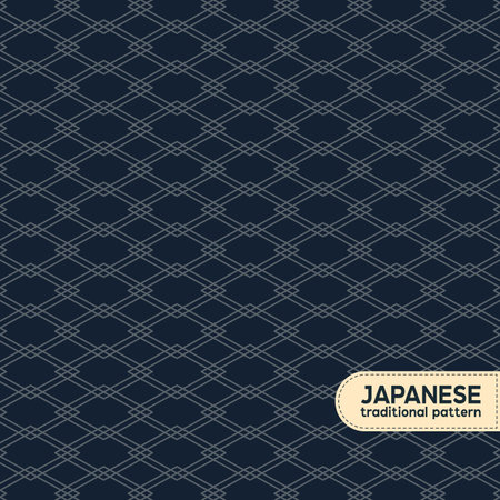 Traditional Japanese pattern. This is a simple vector illustration with harmonious blend of retro and modern styles. The color can be changed if needed. Eps10 vector.のイラスト素材