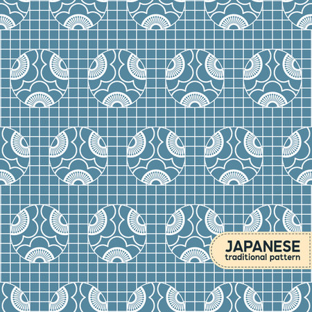 Traditional Japanese pattern. This is a simple vector illustration with harmonious blend of retro and modern styles. The color can be changed if needed. Eps10 vector.のイラスト素材