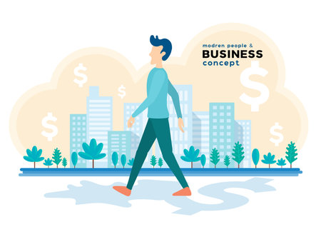 Modern people and Business concept for designers in the design of all kinds of works. easy to use and highly customizable.のイラスト素材