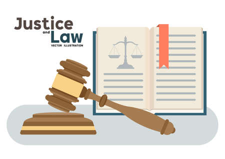 Justice and Law vector illustration for the design of all kinds of works. easy to use and highly customizable.のイラスト素材