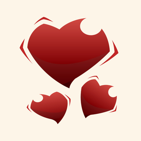 Happy valentines day heartのイラスト素材