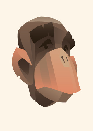 Sad monkey faceのイラスト素材