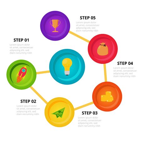 Milestone, timeline templates set for presentation, business concept, vector design. Infographic elements of milestone, timeline, icon for design concept, annual report, presentation. Vector design.のイラスト素材