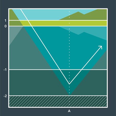 Milestone timeline infographic. Company event timeline template mountain rock, cloud landscape. Steps to success infographic, leadership, motivation concept, vector illustration. Mountain Diagram.のイラスト素材