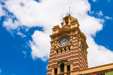 Flinders Street Station, Melbourne, Australiaのeditorial素材