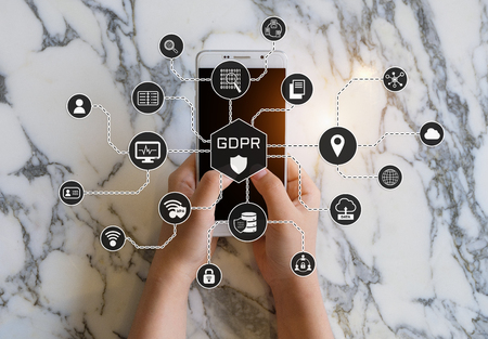 GDPR. General Data Protection Regulation. Cyber security and privacy.の写真素材