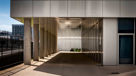 Patio in modern architecture building