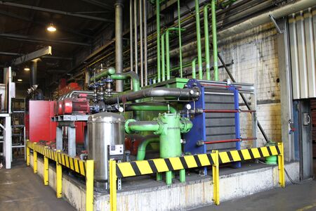 Industry support the installation showing the complex compound unitsの写真素材