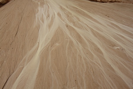 Red River is formed by the smearing of red sand, Vietnam, Southeast Asia