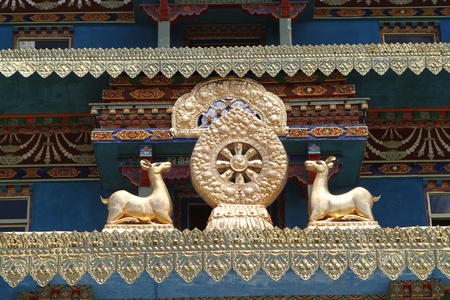 This unique ancient  symbol of Buddhism in the Buddhist monasteryの写真素材