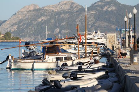 yachts in the portのeditorial素材