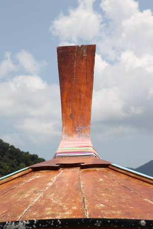 Traditional Thai boat to travel by sea and fishingの写真素材