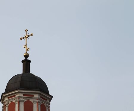 Church in St. Petersburg on Vasilevsky Islandの写真素材