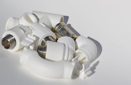 various fittings for water supply pipelinesの写真素材