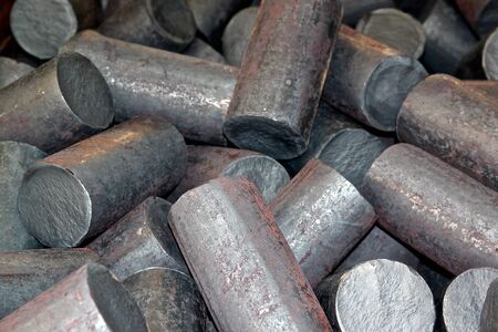 metal round billets for further processingの写真素材