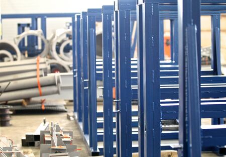 various elements of steel structures for further assembly