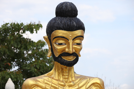 Sculpture, architecture and symbols of Buddhism, Thailand, South East Asiaの写真素材