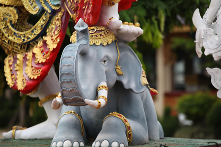 Sculpture, architecture and symbols of Buddhism, Thailand, South East Asiaの写真素材