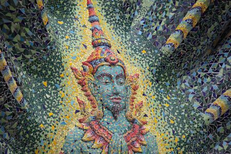 Sculpture, architecture and symbols of Buddhism, Thailand, South East Asiaの写真素材