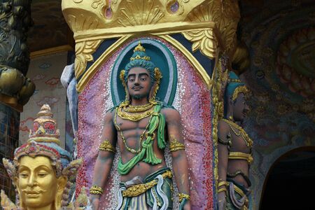 Sculpture, architecture and symbols of Buddhism, Thailand, South East Asiaの写真素材