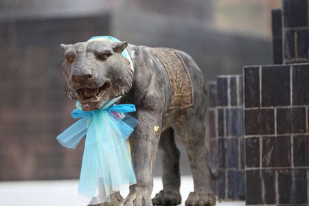 Sculptures of various animals in Thailand, Southeast Asiaの写真素材