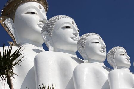 Sculpture, architecture and symbols of Buddhism, Thailand, South East Asiaの写真素材