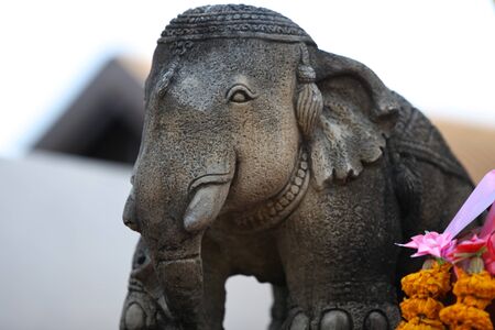 Sculpture, architecture and symbols of Buddhism, Thailand, South East Asiaの写真素材