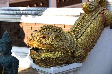 Sculpture, architecture and symbols of Buddhism, Thailand, South East Asiaの写真素材