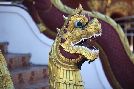 Sculpture, architecture and symbols of Buddhism, Thailand, South East Asiaの写真素材