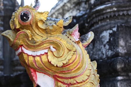 Sculpture, architecture and symbols of Buddhism, Thailand, South East Asiaの写真素材