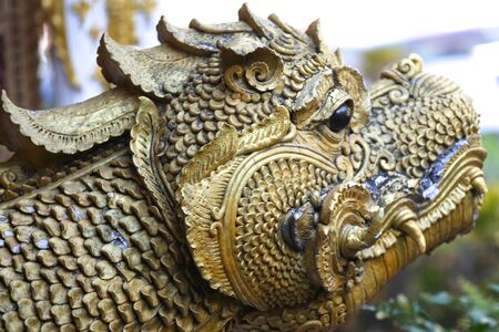 Sculpture, architecture and symbols of Buddhism, Thailand, South East Asiaの写真素材