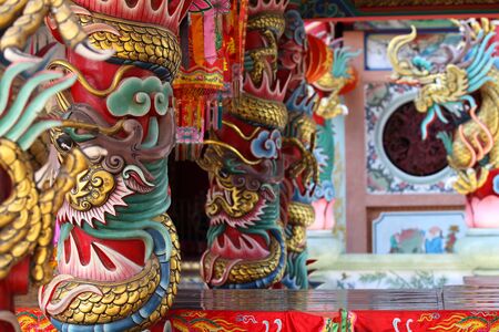 Sculpture, architecture and symbols of Buddhism, Thailand, South East Asiaの写真素材