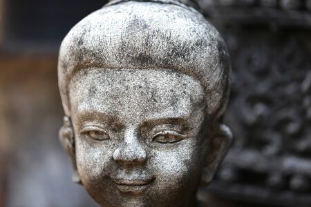 Sculpture, architecture and symbols of Buddhism, Thailand, South East Asiaの写真素材